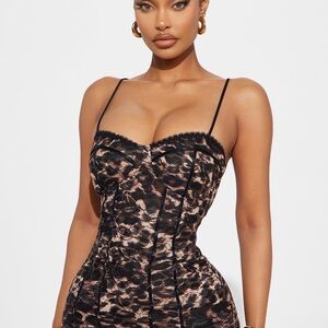 Fashion Nova Wild Print Mini Dress